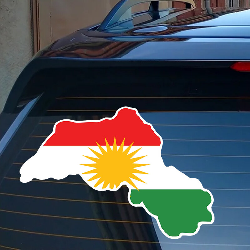Pegatina de mapa de Kurdistan Kurds para coche, Bandera de mapa de Moto, calcomanía de vinilo, decoración de pared exterior, S62409 #