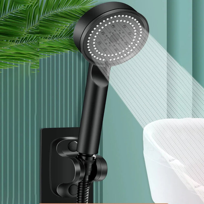 Cabezal de ducha ajustable de alta presión con 5 modos, cabezal de ducha de masaje de agua, manguera de gancho, accesorios de baño