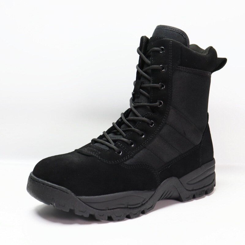 Factory Direct Sales Combat Boots Ultra-light Tactical Shock-absorbing Breathable Outdoor Training Hiking Shoes Security Men