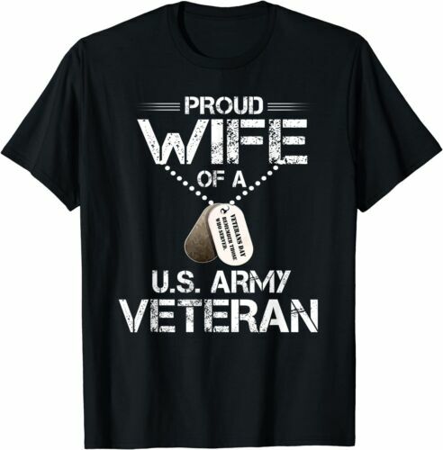 Dumna żona weterana armii USA projekt najlepszy prezent T-shirt S-3XL