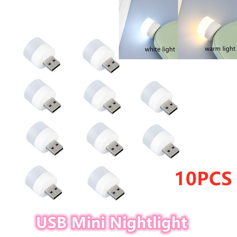 Minilámpara de lectura USB superbrillante, luz LED nocturna para PC, portátil y Notebook, 10 unids/lote por paquete