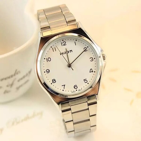 ผู้หญิงนาฬิกาข้อมือคู่นาฬิกาสแตนเลสสตีลอัลลอยด์คนรักธุรกิจควอตซ์นาฬิกาข้อมือสายคล้องคอนาฬิกา