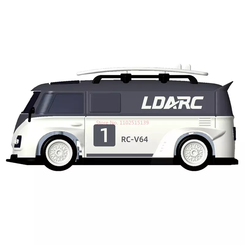 Ldarc V64 1:64 mobil Remote Control Mini Rwd Diy, mobil mainan kendaraan balap roti Model Rc simulasi 8 kanal untuk anak-anak dan dewasa