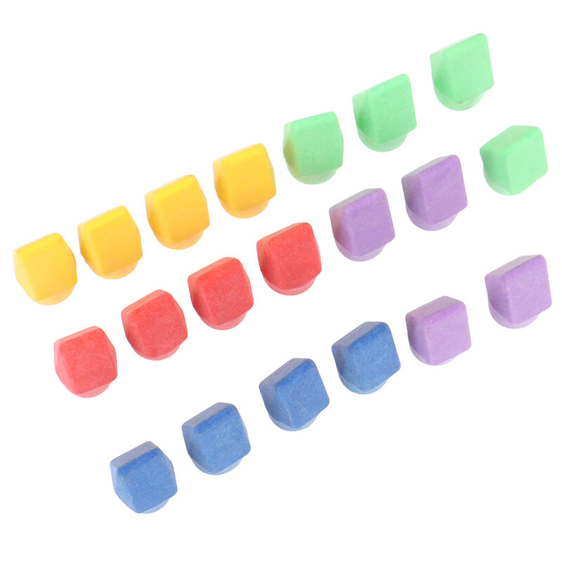 20PC Erasers Pencil Top Caps Chisel Shape Eraser Student Supplies Stationery