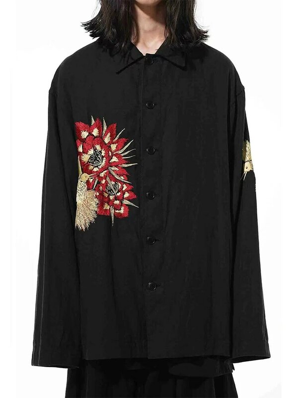 Kolibri-Stick jacke übergroße Unisex-Mantel Yohji Yamamoto Männer schwarze Tops Owens Jacken für Mann locker und bequem
