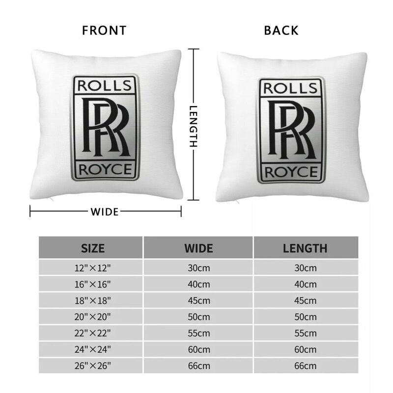 Rolls Royce Square Pillowcase Pillow Cover Polyester Cushion Zip Decorative Comfort Throw Pillow for Home Bedroom