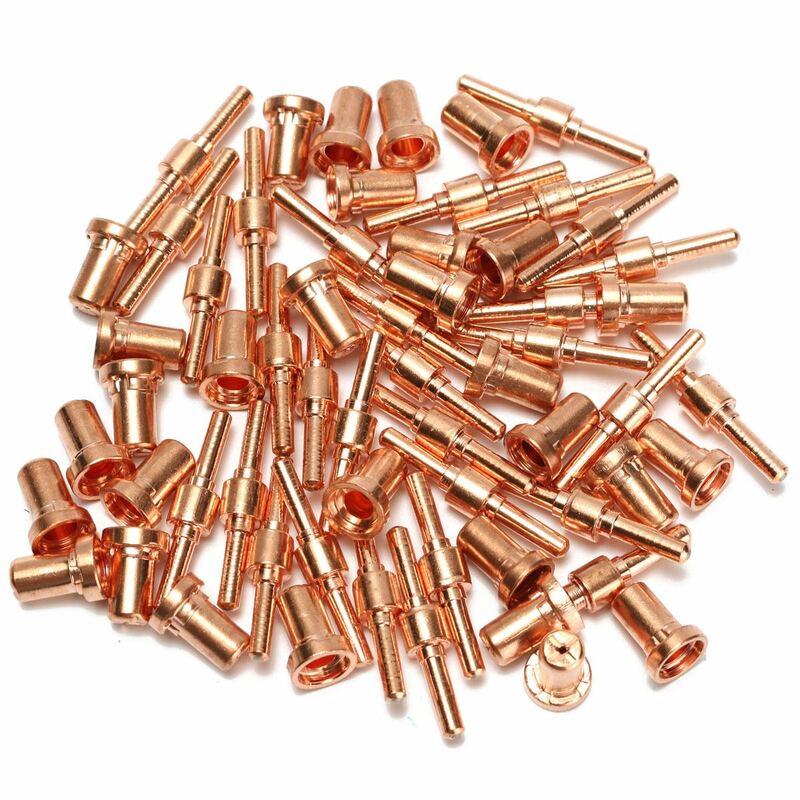 60pcs for PT31 LG40 40A Air Plasma Cutter Consumables Extended Long Tip Electrodes and Nozzles