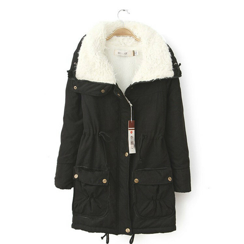 Зимние парки UHYTGF, женское хлопковое пальто, женская кашемировая теплая осенняя куртка из ягненка, Женская Корейская верхняя одежда большого размера 3XL 420