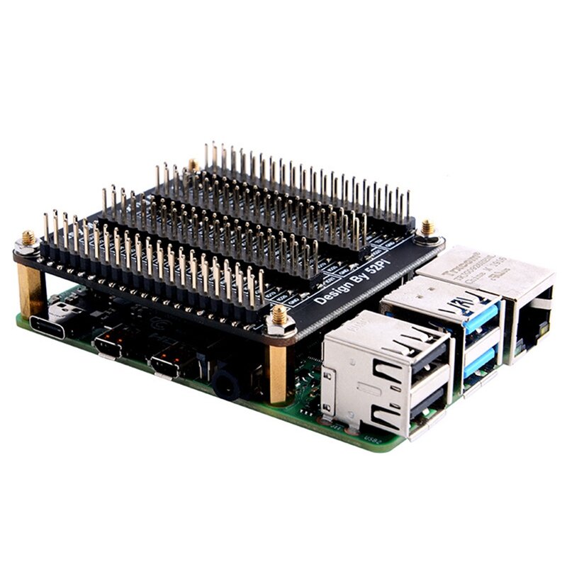 Gpio Uitbreidingskaart Voor Raspberry Pi 40pin Quad Io Multiplexermodule Met Schroeven 4b/3b + Multifunctionele Module