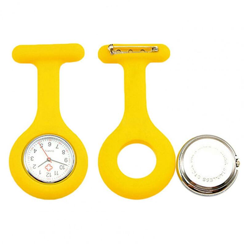 Reloj de enfermera de bolsillo para mujer, Reloj portátil de silicona con movimiento de cuarzo, broche Fob para el hogar, Mini reloj de enfermera con Clip