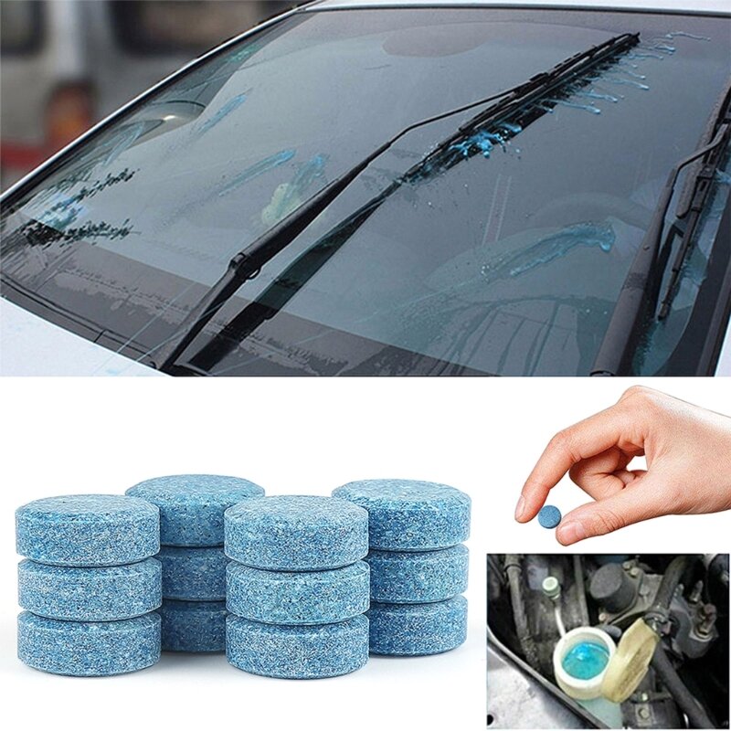 15/30Pcs Solid Cleaner Car Windscreen Wiper Effervescent Tablets Glass Toilet Cleaning Car Accessories