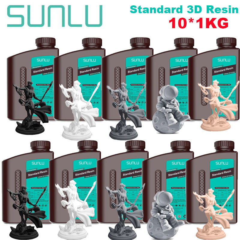 SUNLU 10KG resina Standard 405nm stampante LCD fotone polimerizzazione buona precisione superficie liscia modello a basso odore stampa Kit Garage