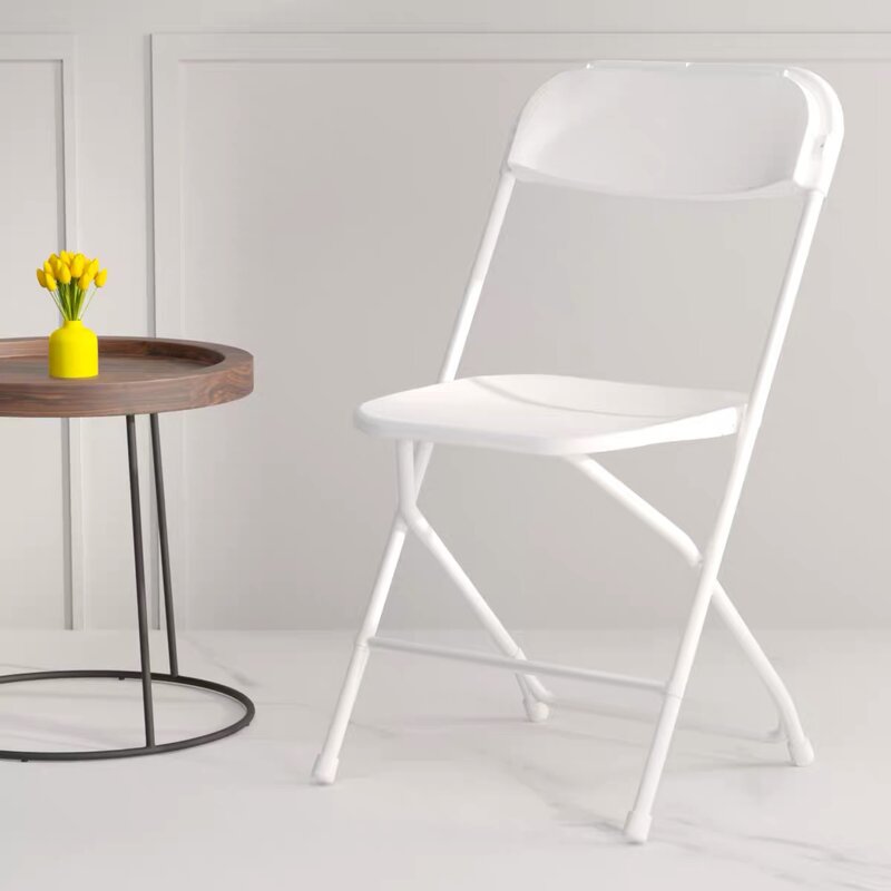 결혼식 상업 이벤트용 플라스틱 접이식 의자, 쌓을 수 있는 접이식 의자, 패딩 쿠션 시트, 사무실 회의 의자