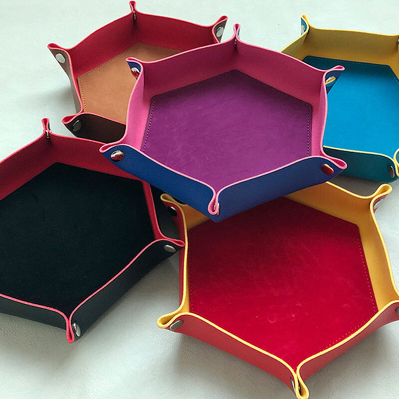 Bandeja de dados plegable Hexagonal, estructura elegante y Simple, multifunción, fácil de Hexagonal