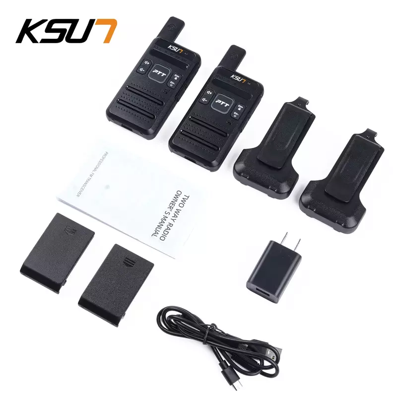KSUN M10 Portable Compact Professional Walkie Talkie Transceiver Radio Equipment Ham Radio 2 pcs Long Range UHF Radio 400-470