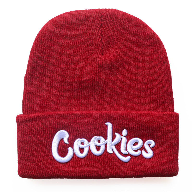 Trendy uomo donna cappello lavorato a maglia moda biscotti modello ricamo sci caldo berretto invernale berretto Skullies