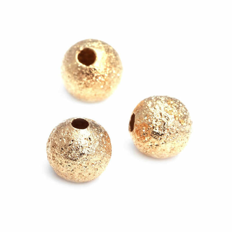 Metal Round Matte Beads para Jóias Artesanais, Prata e Cor Dourada, Resultados Acessórios, 4mm, 6mm, 8mm, 10mm, 100Pcs