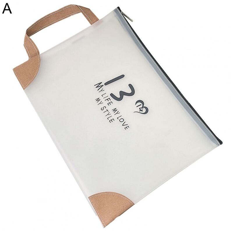 Bolsa de archivo de TPU reutilizable, bolsillo transparente para estudiantes, a la moda
