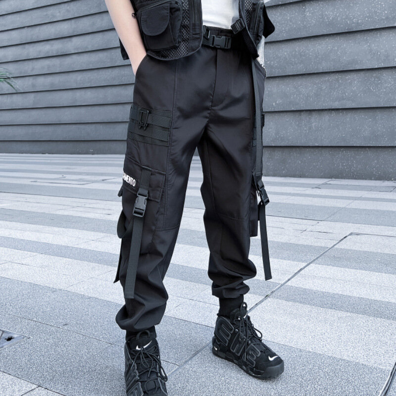 Pantalones Cargo con múltiples bolsillos para hombre, ropa de calle, estilo Punk, táctico, Y2K, Otoño, 2024