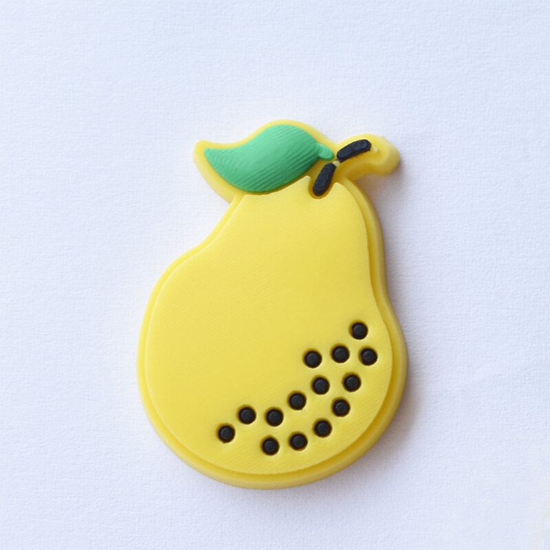 Cute Yellow Fruit Food PVC  Shoe Charms DIY Shoe Bracelet Wristband Accessories for Girl Boys Adults Men Women Party Favor Gifts