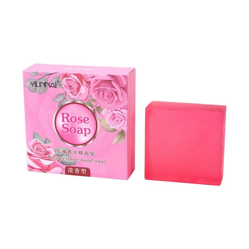 55g sapone all'olio essenziale di rosa sapone da bagno naturale fatto a mano duraturo nutriente sapone lungo detergente fragranza Ha D6l8