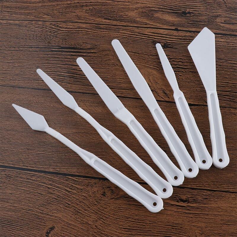 DIY Crafts Oil Acrylic Painting Flexible Different Styles Plastic Painting Spatula Palette Knives Art Tools