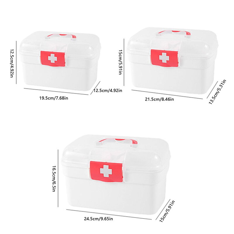 Große Kapazität Medizin Veranstalter Lager behälter Familie Erste-Hilfe-Brust tragbare Notfall-Kit-Box