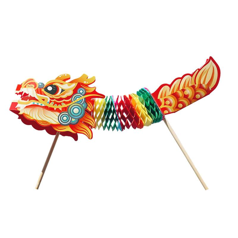 Ano Novo Chinês Dragão Dança Brinquedo Interativo, Material DIY Party, Atividades Tradicionais Interessantes, Reunião de Família, Pai e Filho Atividades