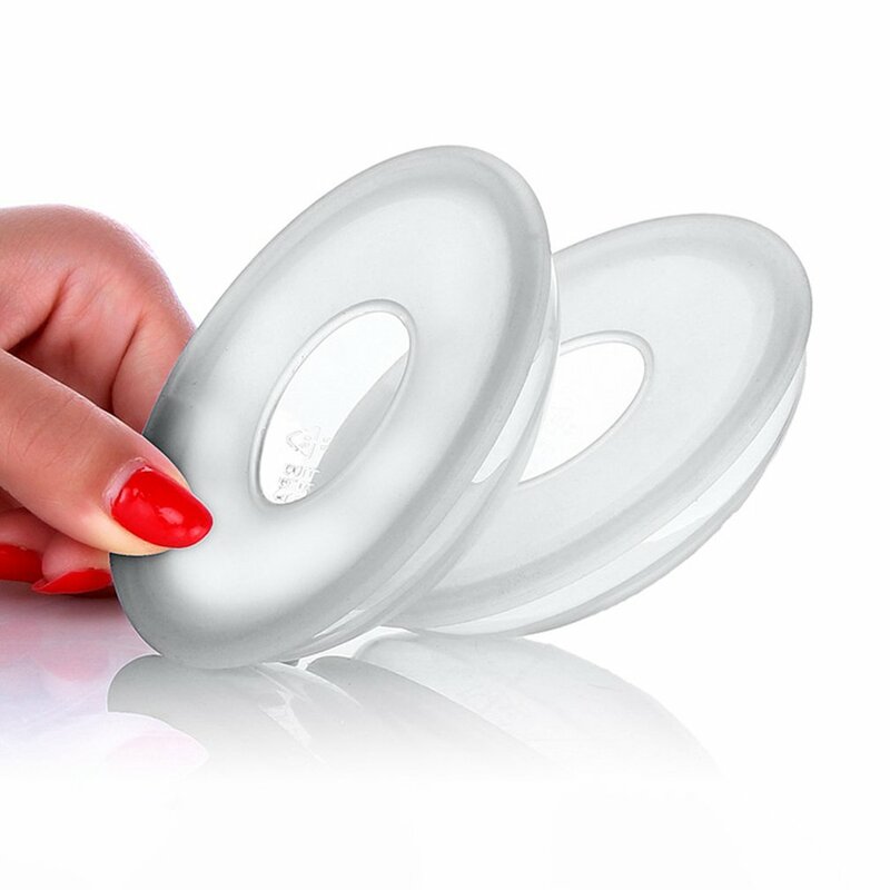 1 Pair Silica Gel Collection Cover Breastmilk Collecter Soft Reusable Nursing Pad Postpartum Suction Nipple Suction Container