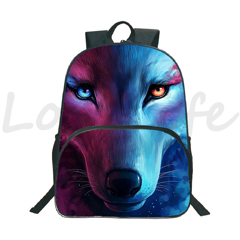 Large Capacity Wolf 3D Printed Backpack Teenager School Bags Student Casual Satchel Mochilas Men Laptop Rucksack Boys Travel Bag