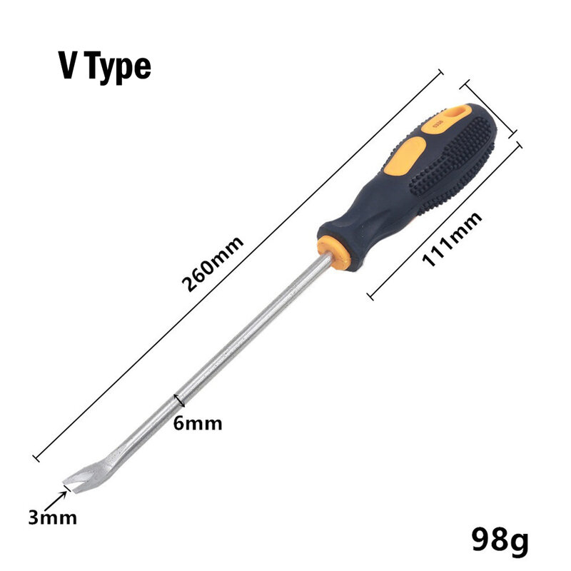 260mm Nail Puller Pry Tool Nail Remover U V Type Screwdriver  For Home Workshop Industries Carpenters Office Hand Tools