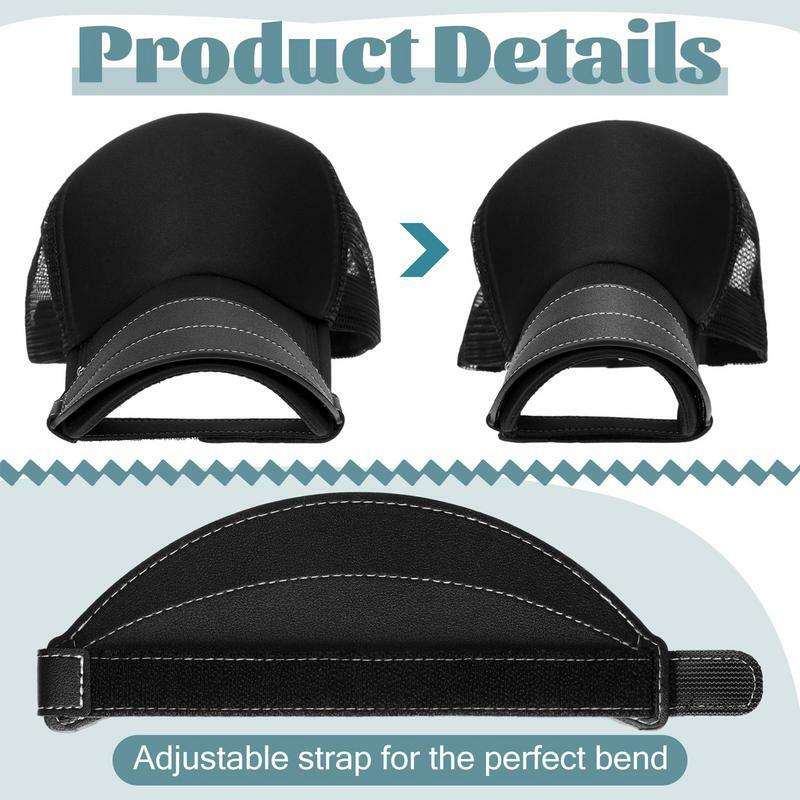 Bonés de beisebol reutilizáveis Brim Bender ajustável Hat Brim Shaper, ferramenta de curva, Bandas Forma Keeper, Bandas Múltiplas