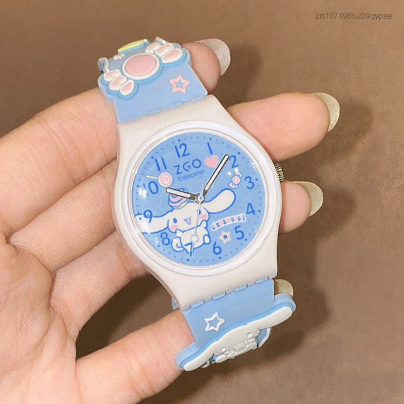 Sanrio Cinnamoroll мультфильм аниме кварцевые наручные часы Y2k Милая роскошная девушка подарок на день рождения модные водонепроницаемые часы для студентов