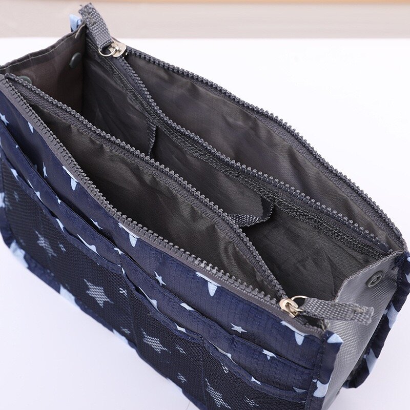 2023 Nieuwe Grote Capaciteit Cosmetische Bag Thicken Reizen Accessoires Nylon Travel Organizer Insert Handtas Portemonnee Make-Up Tas Voor Vrouwen