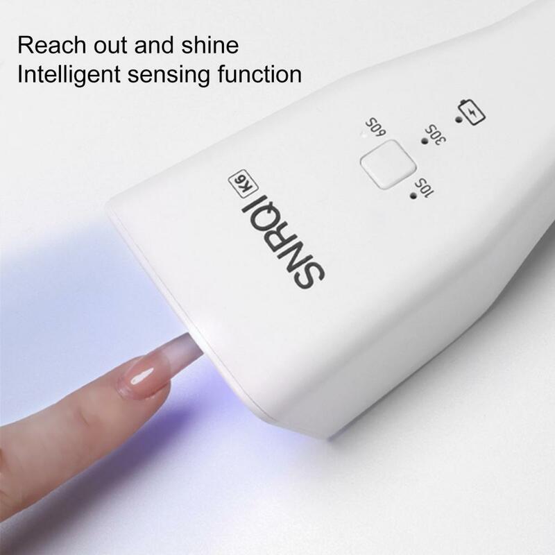 Compact UV LED Nail Lamp 8 LED Lightweight Handheld Nail Lamp Manicure Dryer  High Power Portable Nail Lamp Home Use