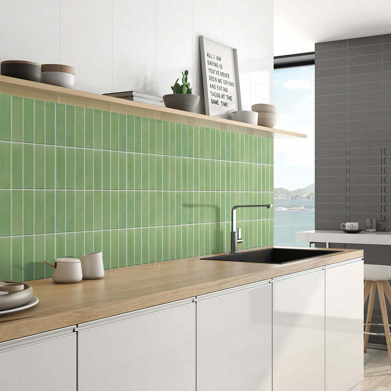Самоклеящаяся настенная 3d-плитка, водостойкая клеящаяся зеленая плитка, стикер для ванной, кухни