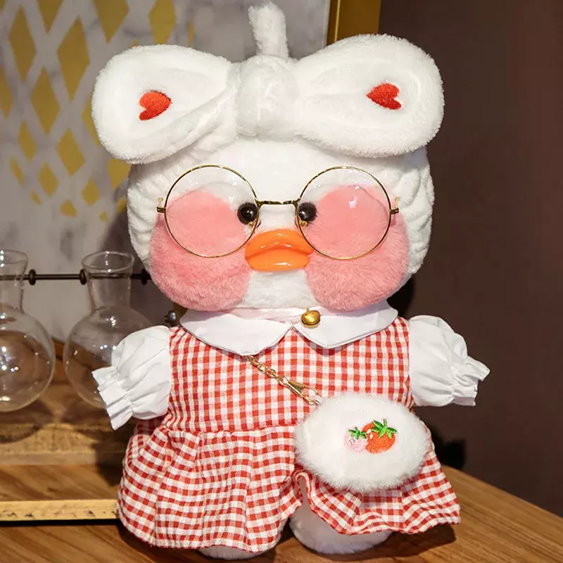 Boneka bebek Lalafanfan, mainan mewah bebek Lembut, dekorasi bantal, hadiah ulang tahun Natal untuk anak perempuan 30cm