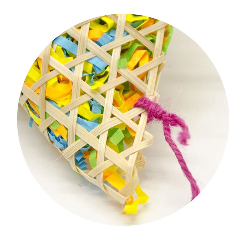 Paquete 5 papel triturado colorido para trituradora loros, juguete forraje, juguetes para masticar pájaros