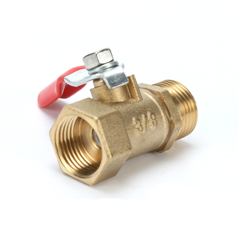 1/8" 1/4'' 3/8'' 1/2'' Brass small ball valve Female/Male Thread Brass Valve Connector Joint Copper Pipe Fitting Coupler Adapter