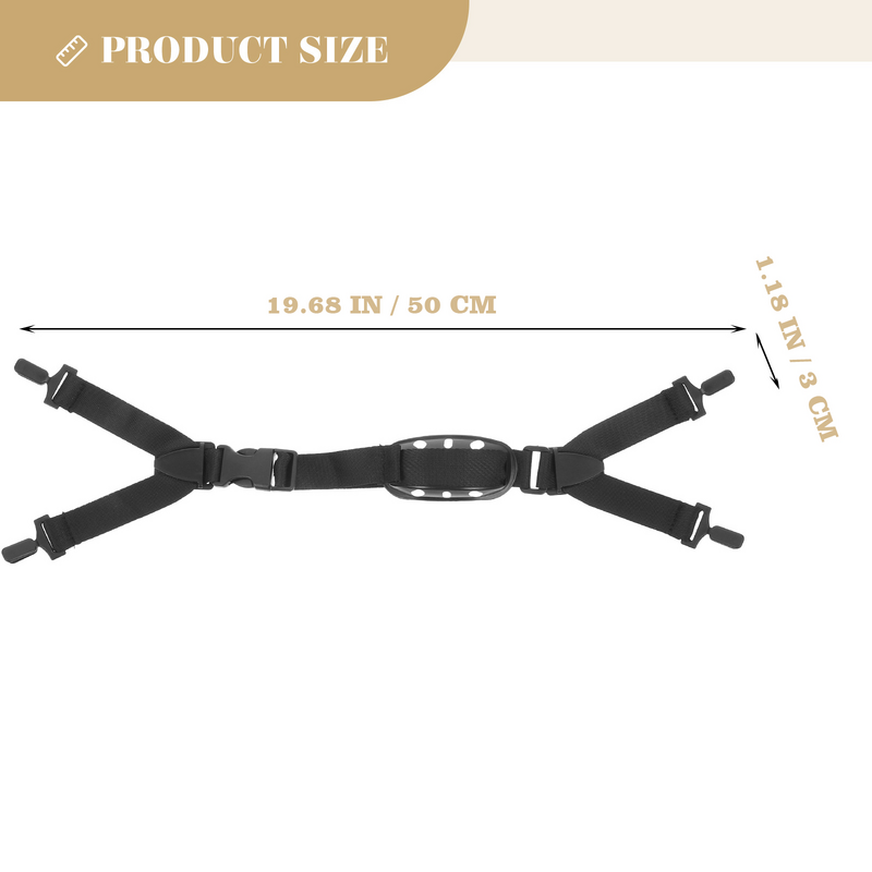 Peso leve ajustável Segurança Mandibular Fabric Strap, alta resistência, preto e branco Chin Rest, aleatória