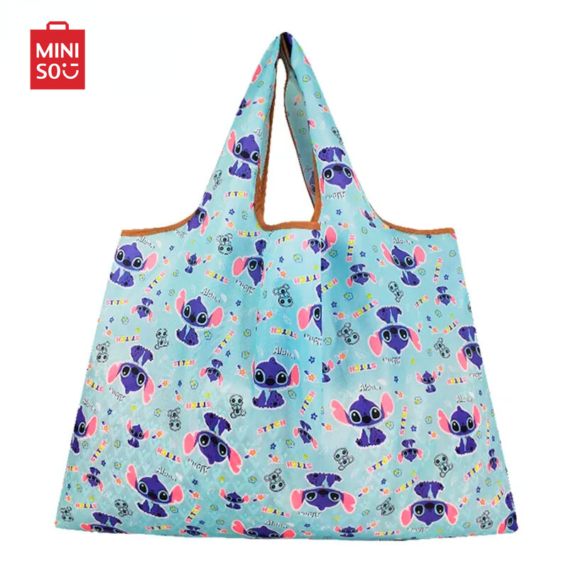 Stich Einkaufstaschen für Frauen Mickey Mouse Winnie the Pooh Anime große Kapazität Einkaufstaschen Faltbare Aufbewahrung tasche Handtaschen