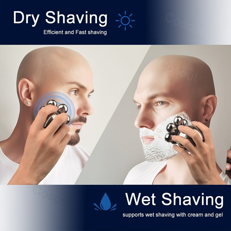 Shaver for Men Electric Shaver Bald Head Shaver 5 in 1 Hair Clipper for Bald Man Beard Trimmer Shaving Machine Bald Head Razor 7