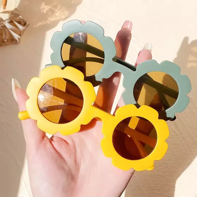 2/3 pz/set cotone fiocchi fermagli per capelli occhiali da sole per bambini ragazze carino Vintage occhiali da sole fiore Cool copricapo accessori per capelli regali
