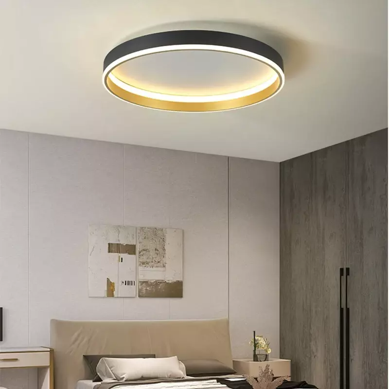 Lámparas de techo LED redondas modernas para dormitorio, sala de estar, comedor, baño, candelabro de techo, decoración del hogar, accesorio de iluminación