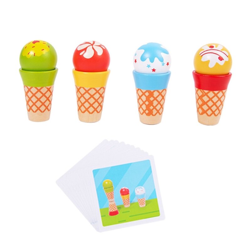 Role Education Toy Simulation Ice Cream Shop Role Play Ice Cream Toy Enhances Imagination & Language Skills for Kids