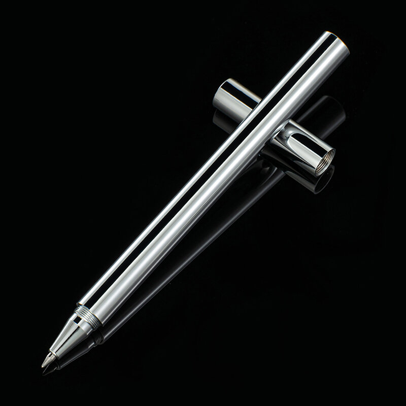 มาใหม่ล่าสุดปากกาลูกลื่นทำจากโลหะทั้งตัวปากกาเขียนผู้ชายธุรกิจทรงตรงสำหรับของขวัญปากกาเขียน2ชิ้นส่ง