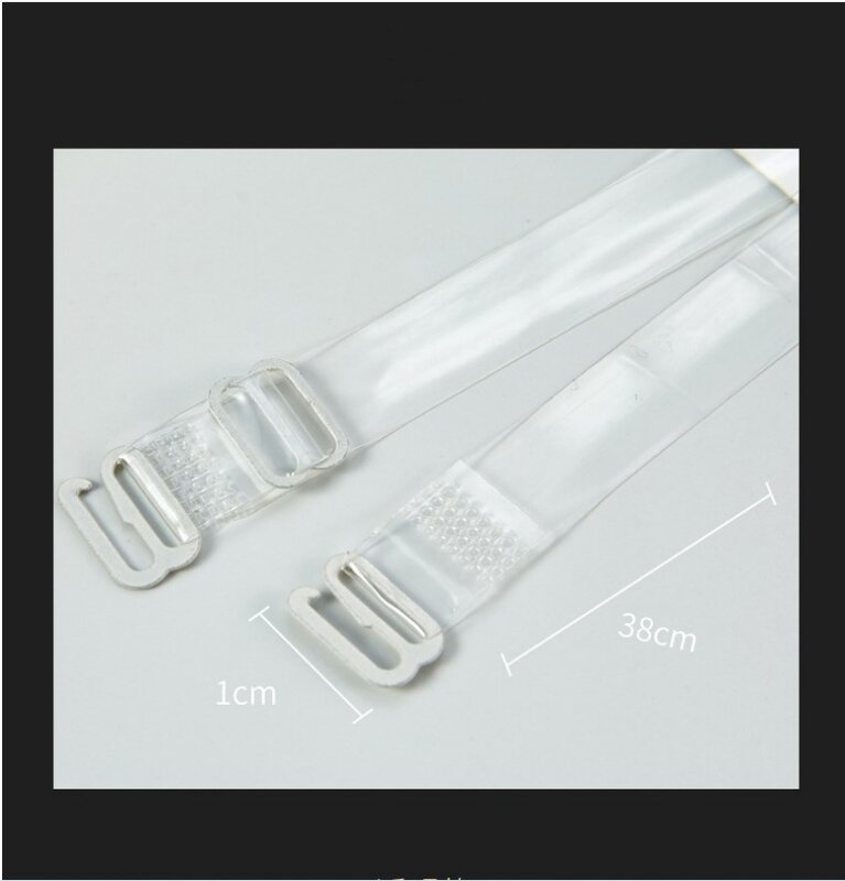 Damskie silikonowe antypoślizgowe ramiączka biustonosza 1 para 2 pary 1 cm szerokości przezroczyste niewidoczne regulowane ramiączka biustonosza