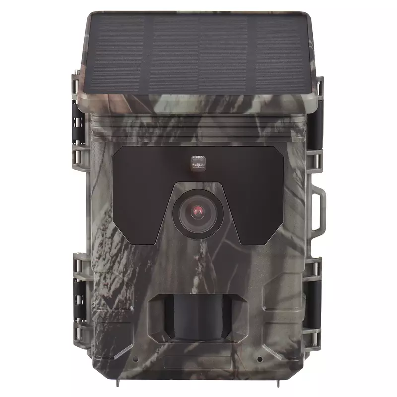 Telecamera da pista per visione notturna ad energia solare 50MP 4K telecamere da caccia 0.3s Trigger Time Trail Camera per la caccia al monitoraggio della fauna selvatica
