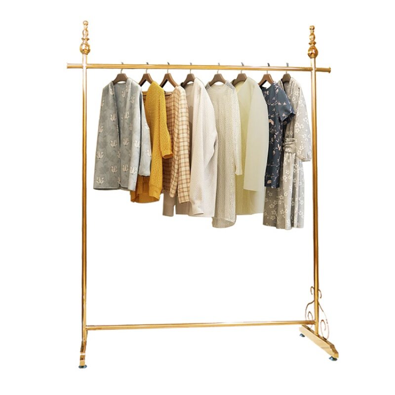 Custom, Unique European Clothing Display Racks with Rose Gold Color