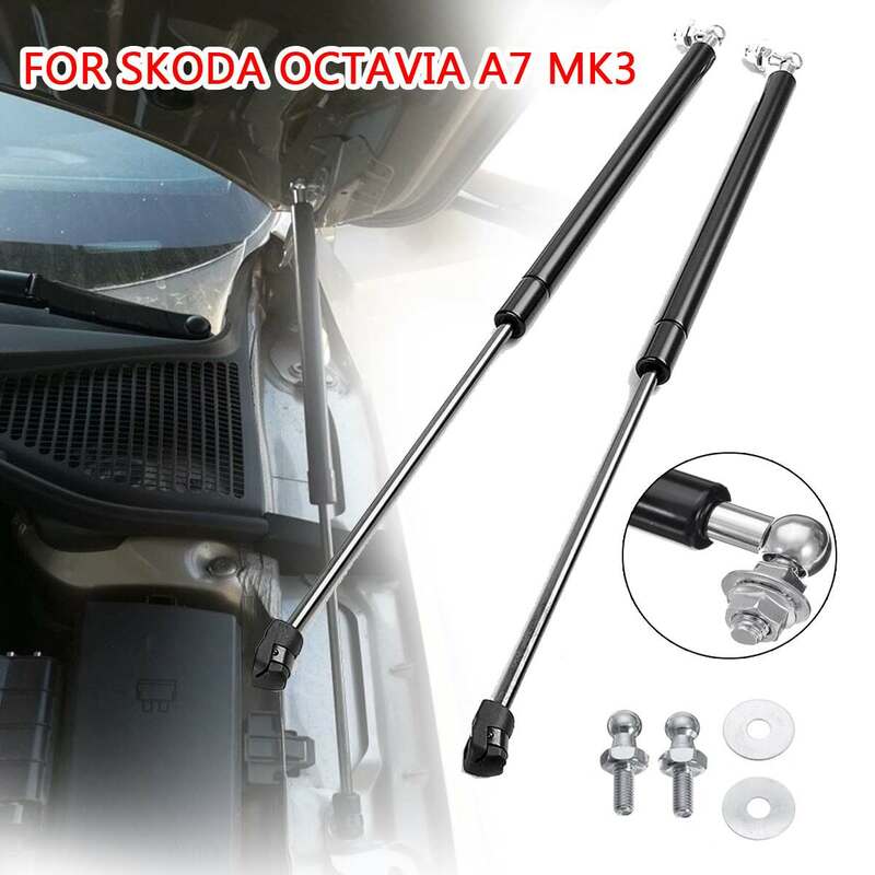 2Pcs Car Front Gas Shock Hood Shock Strut Bars Damper Lift Support For Skoda Octavia A7 MK3 2012- 2020